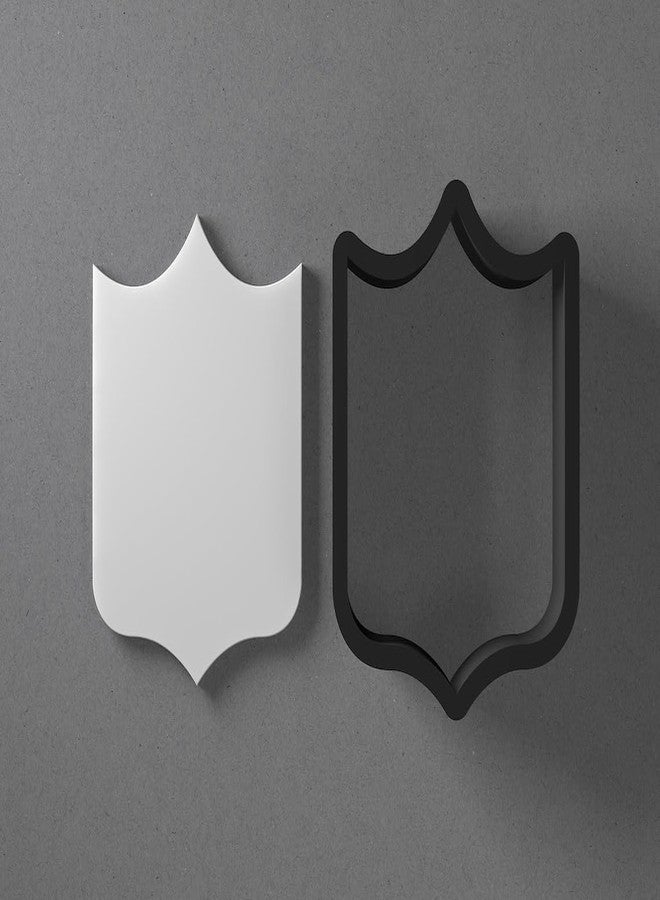 EROTNGO Banner Shield Badge Cookie Polymer Clay Cutter with Sharp Tapered Edge for Jewelry Making Earring Tools Mini Studs Pendant Set Craft Supplies Cookie Cutter Heraldic Clay Art - Image 1